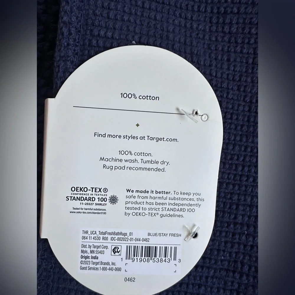 Target Navy Blue Bath Mat - soft - 20x34
